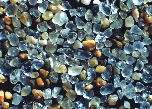 琴引浜の鳴き砂の顕微鏡写真